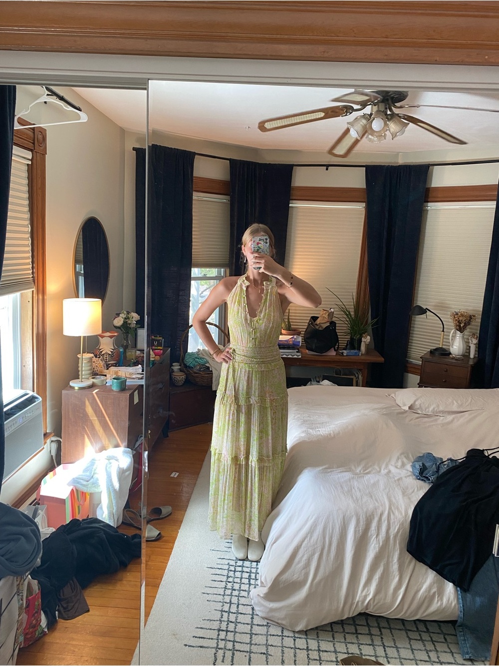 100% Silk Maxi Dress!! Designer brand: Christy Lynn